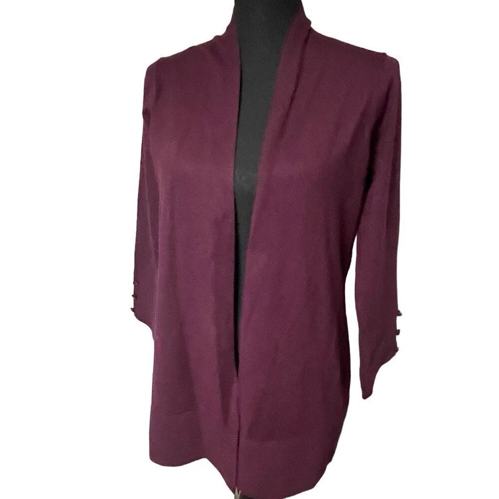 Evolution Burgundy Open Front Cardigan